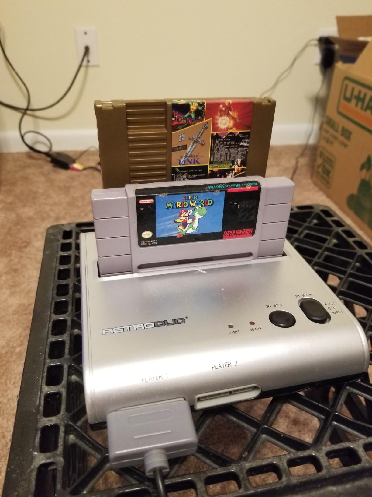 Retro-Bit Retro Duo 2 in 1 Console System - for Original NES/SNES, & Super Nintendo Games - Silver/Black customer photo 1