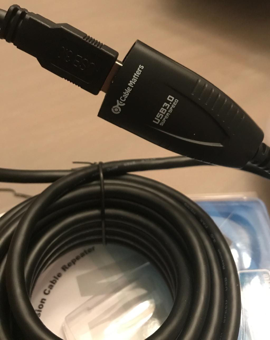 Cable Matters Active USB 3.0 Extension Cable, 32.8ft / 10m | Male to Female, Signal Booster, Compatible with Hard Drives and Webcams customer photo 1