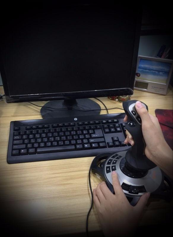 PXN 2113PRO PC Joystick USB Gaming Flight Simulator Controller Flight Stick | With Vibration Function and Throttle Control, USB Joystick PC Game Controller Flight Sim Stick for Windows PC/Computer customer photo 2
