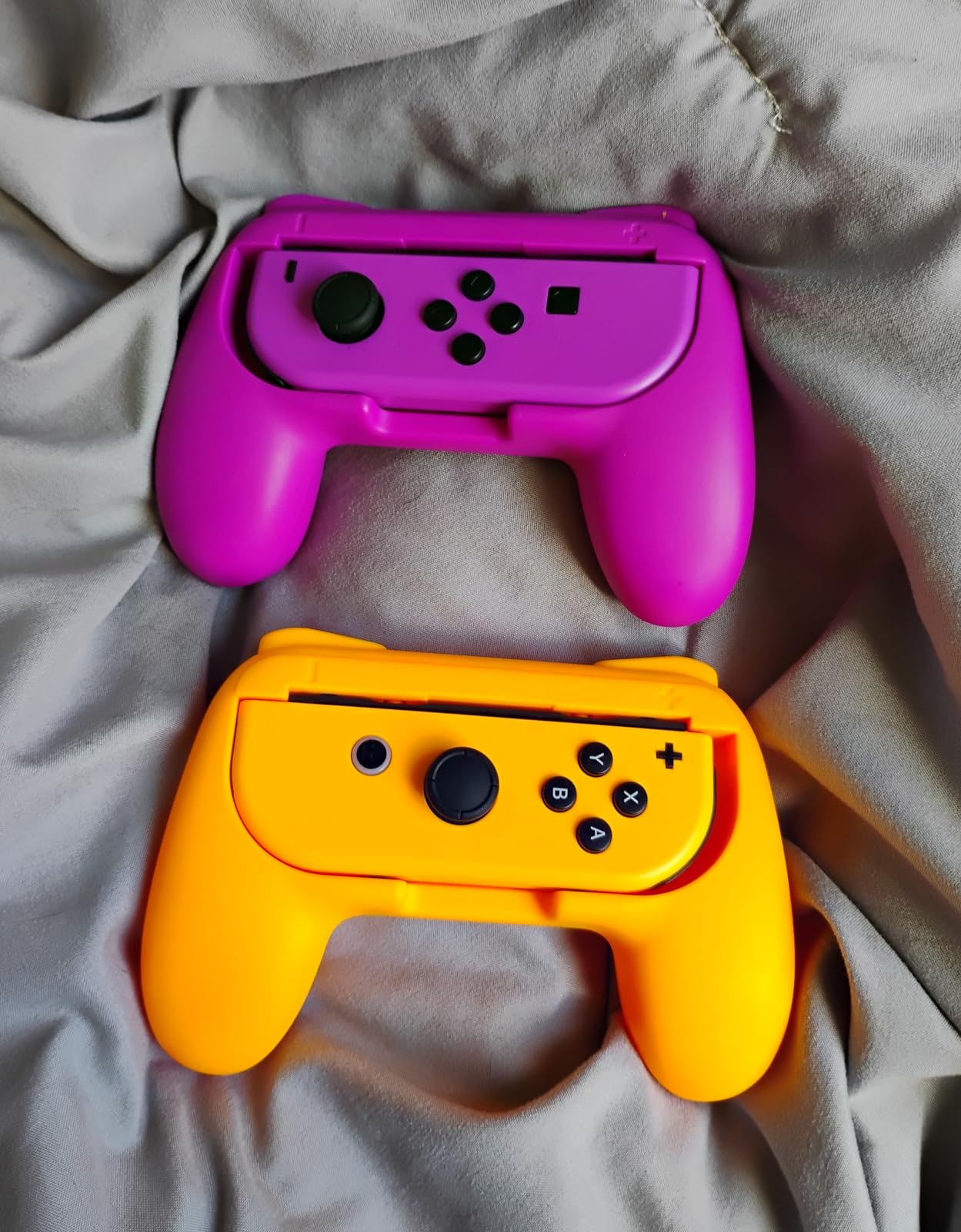 FASTSNAIL Grips Compatible with Nintendo Switch for Joy Con & OLED Model for Joycon, Wear-Resistant Handle Kit and Non-Slip Thumb Grips for Switch Joycon 1 Controller 2 Pack (Black) customer photo 2