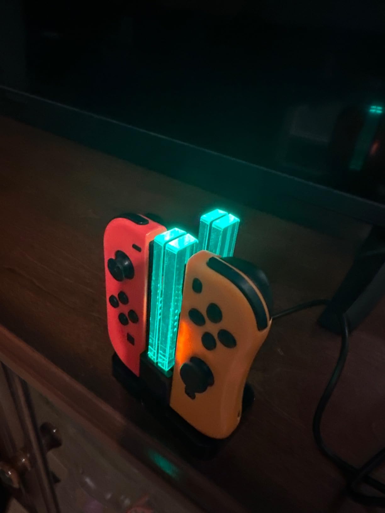 Switch Controller Charger for Joy Cons & Dock Station for Nintendo Switch | 4 in 1 Charging Station for Multiplayer Gaming, Neat Desktop Storage Accessory for Home Gaming and Travel with USB C Cable customer photo 2