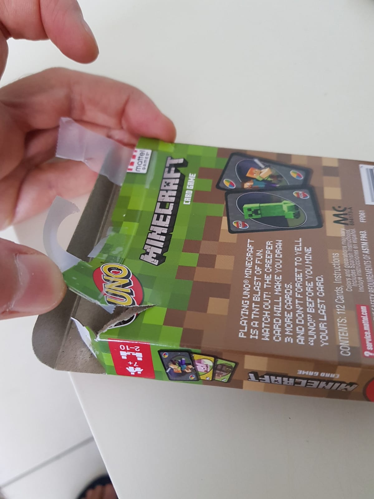 Mattel Games UNO Minecraft Card Game for Kids, Adults, Families & Parties, Deck & Special Rule Inspired by the Video Game, 2 to 10 Players | Video Game-Themed Deck with Favorite Characters & Special Rule for Kids, Teens and Family Night, FPD61 customer photo 2