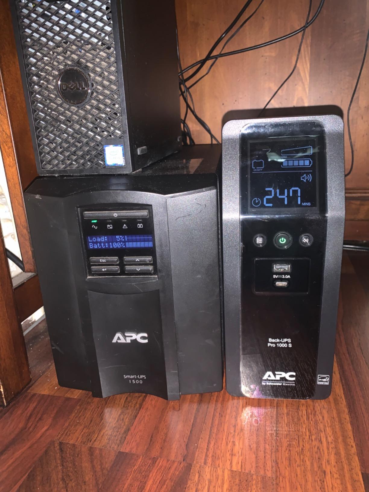 APC UPS Back-UPS Pro 1000VA Sinewave UPS, 600W Battery Backup & Surge Protector, AVR, 10 Outlets, LCD, USB-C & USB-A Charging Ports, BR1000MS Uninterruptible Power Supply for Computers, Electronics customer photo 1