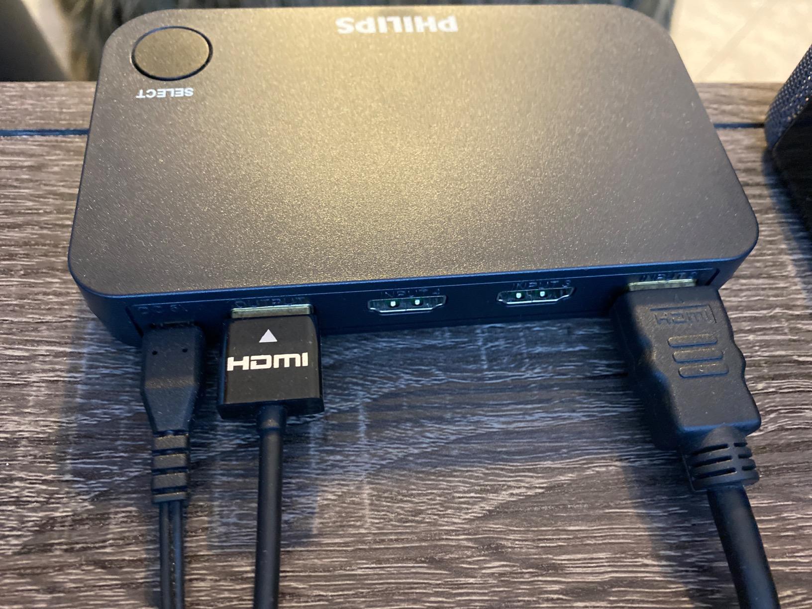 Philips 4 Device HDMI Switch, Wireless Remote, Use with 4K Smart TV Roku Xbox PS3 PS4 Fire Stick DVD Blu Ray Fire TV HDTV Cable Box PC, 4K 1080p 60 FPS, Ultra HD, HDCP 2.0 (SWV9484B/27) customer photo 2