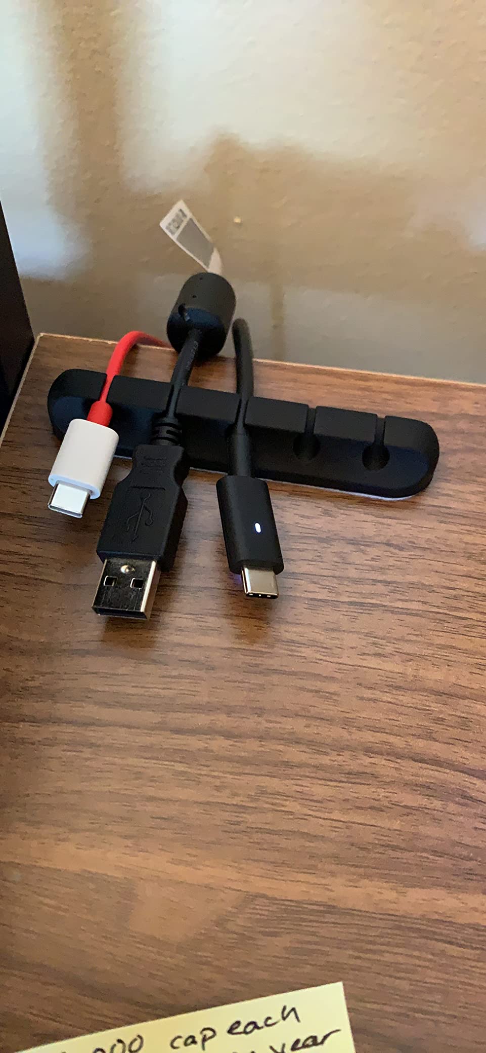 3 Pack Cable Clips Cord Management Organizer, Black, Silicone customer photo 2