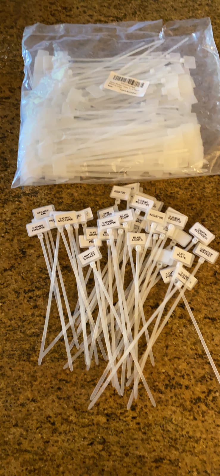 TUZAZO 6 Inch Nylon Marker Cable Zip Ties, 250pcs | Self-Locking Cable Labels Tags with Write on Cord Label for Electronics, Network Ethernet Wire Labels customer photo 2