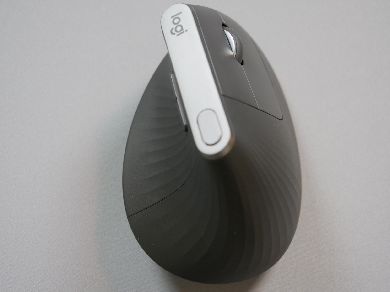 Logitech MX Vertical Wireless Mouse Ergonomic Design - Graphite | Reduces muscle strain, move content between 3 Windows and Apple computers, rechargeable customer photo 1