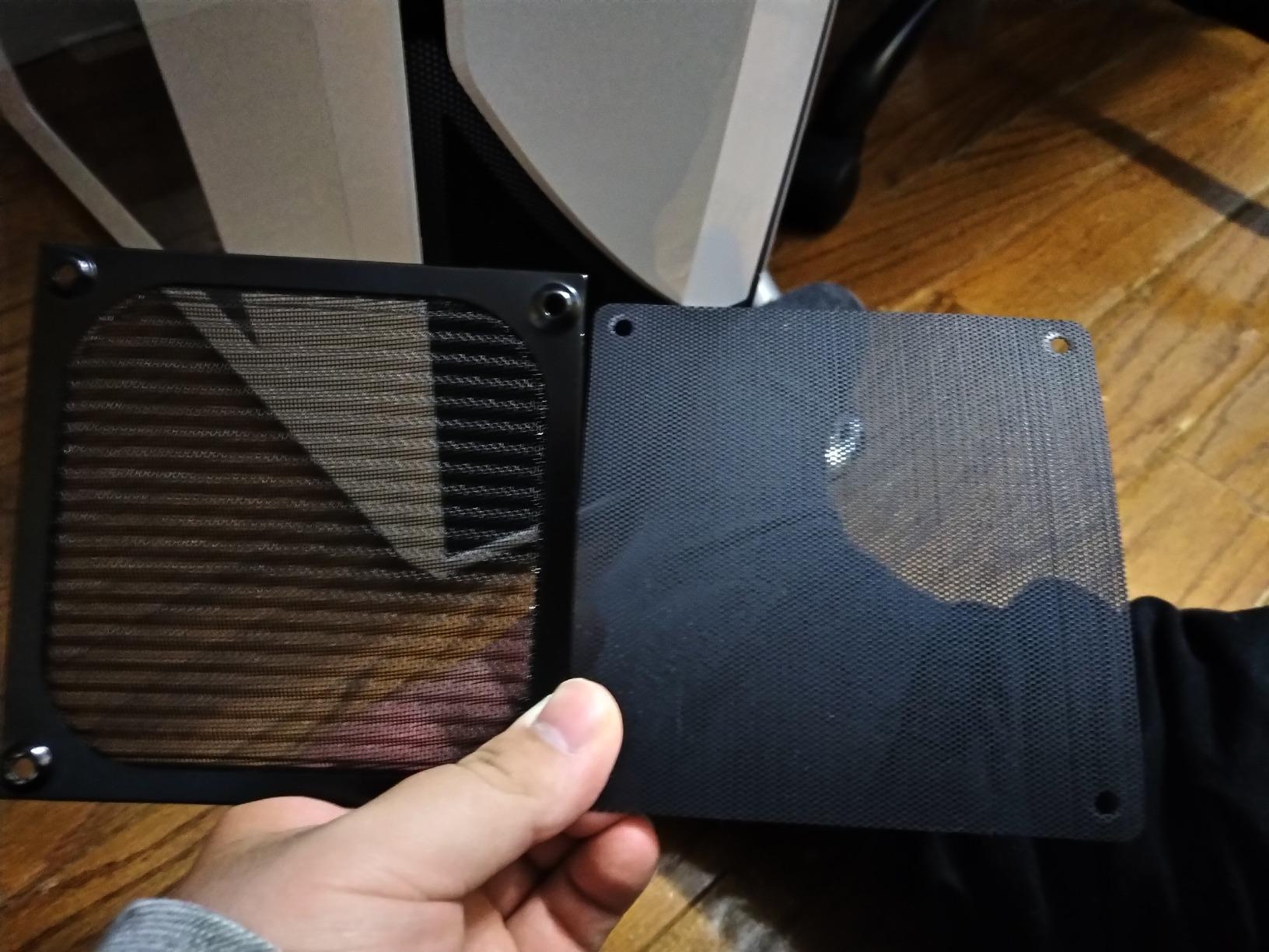 120mm Computer Fan Filter Grills, Black, 4 Pack, Thickened Aluminum Frame, Ultra Fine Stainless Steel Mesh, With Screws customer photo 1