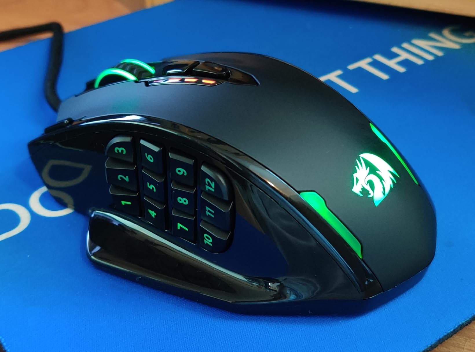 Redragon M908 Impact RGB LED MMO Gaming Mouse with 12 Side Buttons, Optical Wired Ergonomic Mouse with Max 12,400DPI, High Precision, 18 Programmable Macro Shortcuts, Comfort Grip customer photo 1