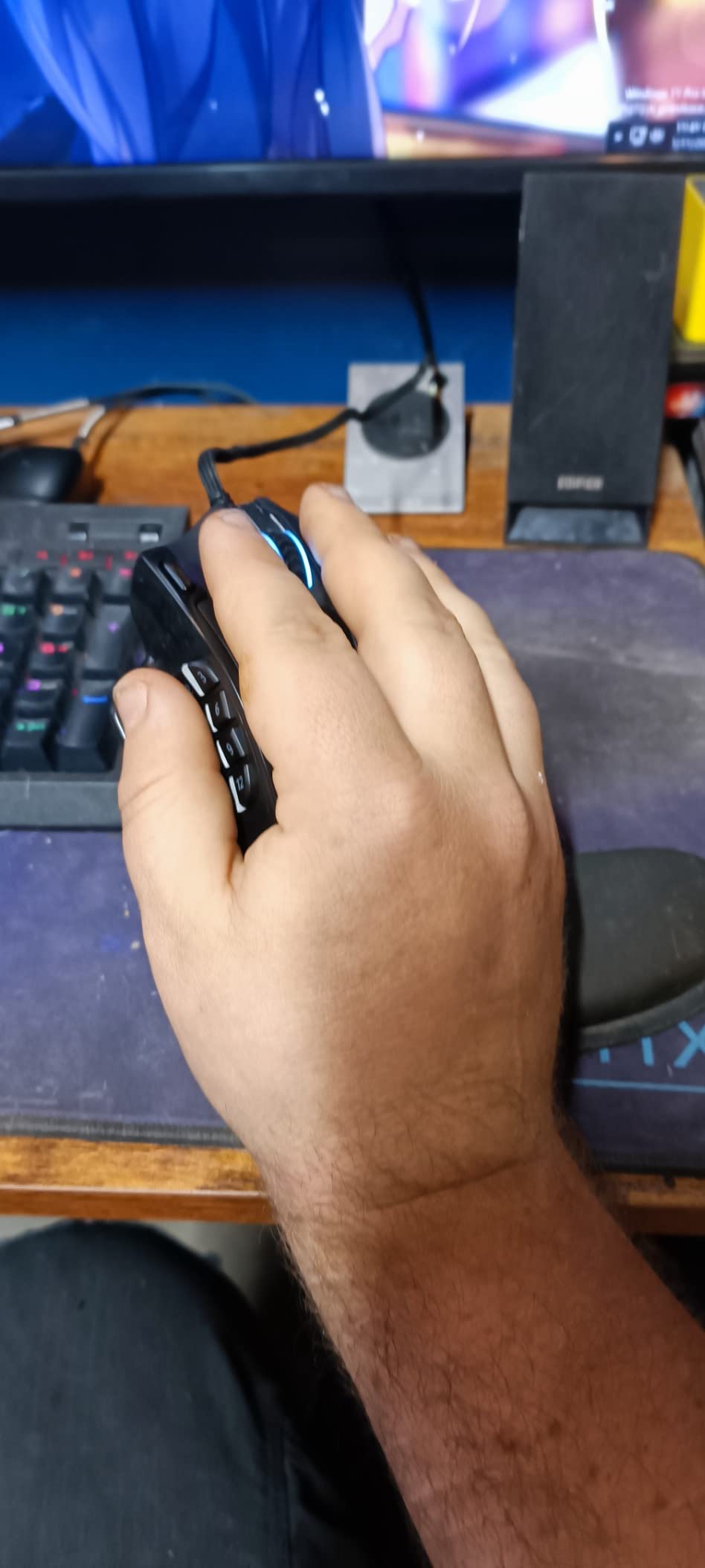Redragon M908 Impact RGB LED MMO Gaming Mouse with 12 Side Buttons, Optical Wired Ergonomic Mouse with Max 12,400DPI, High Precision, 18 Programmable Macro Shortcuts, Comfort Grip customer photo 2
