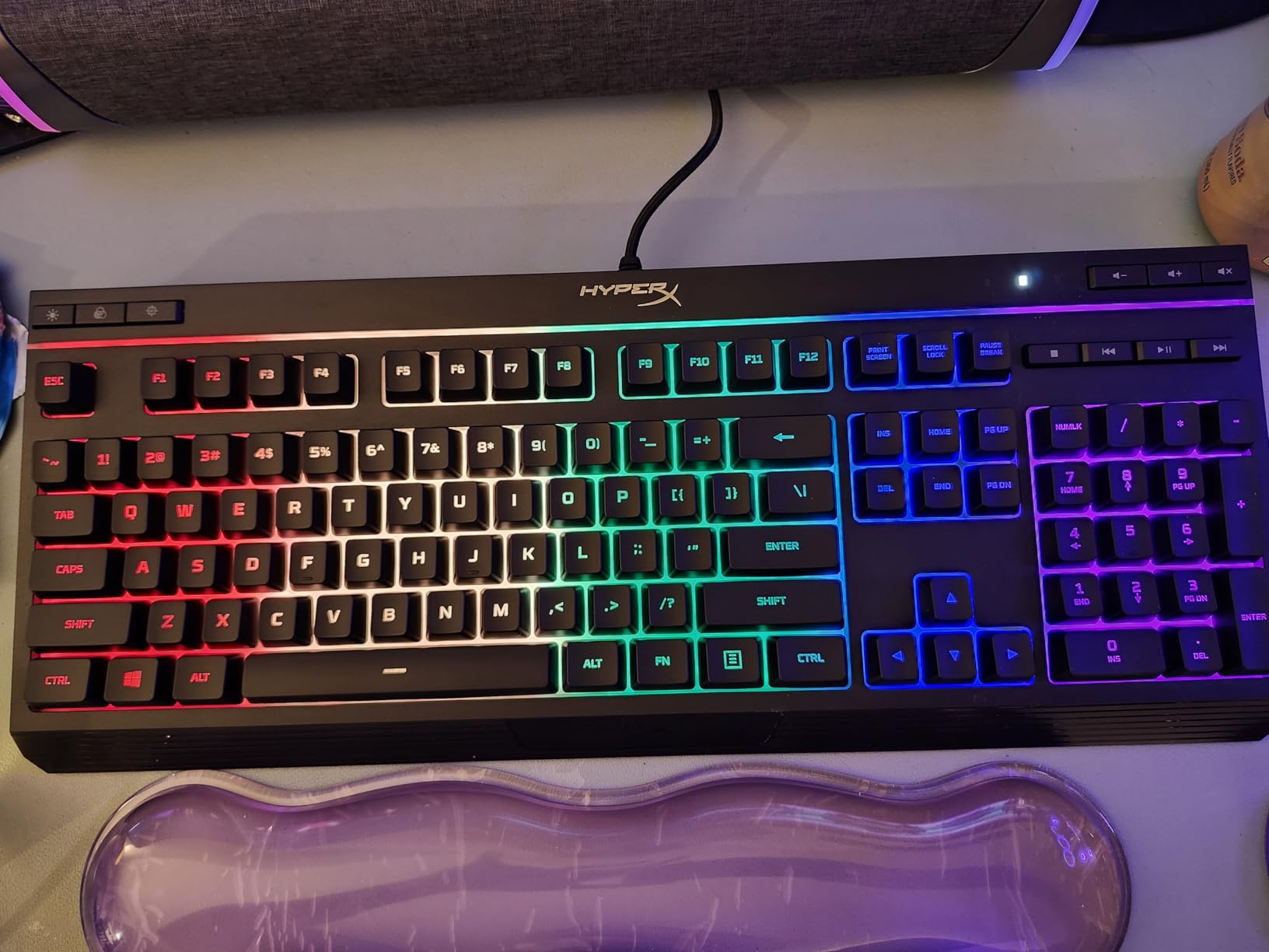 HyperX Alloy Core RGB - Membrane Gaming Keyboard, Comfortable Quiet Silent Keys with RGB LED Lighting Effects customer photo 1