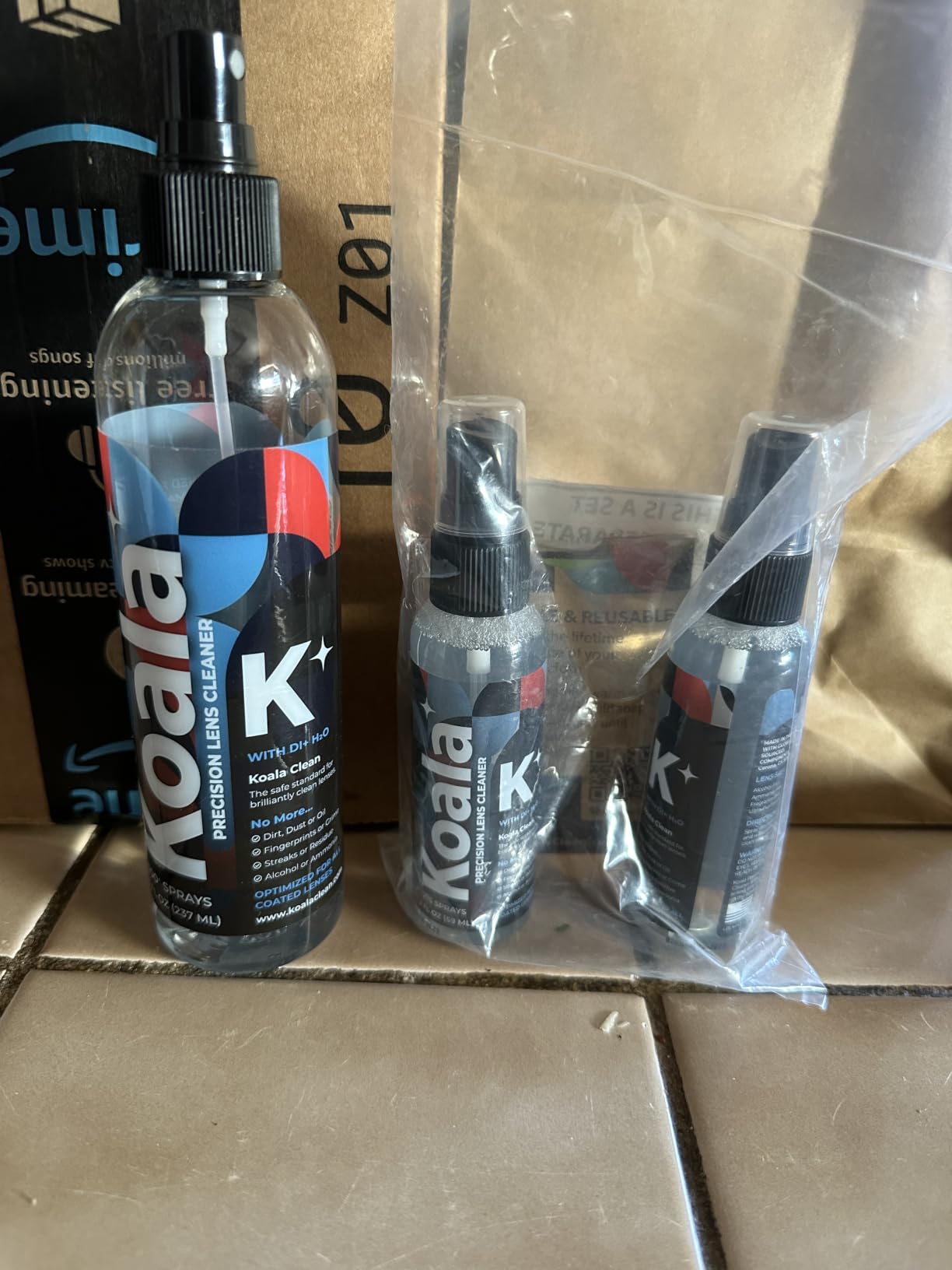 Koala Eyeglass Lens Cleaner Spray Kit | Japanese Microfiber (4 Piece Set) | (2x) Glasses Cleaner Bottle + (2x) Microfiber Cloth | Alcohol Free Eyeglasses, Screen, and Camera Cleaning Kit | Made in USA customer photo 1