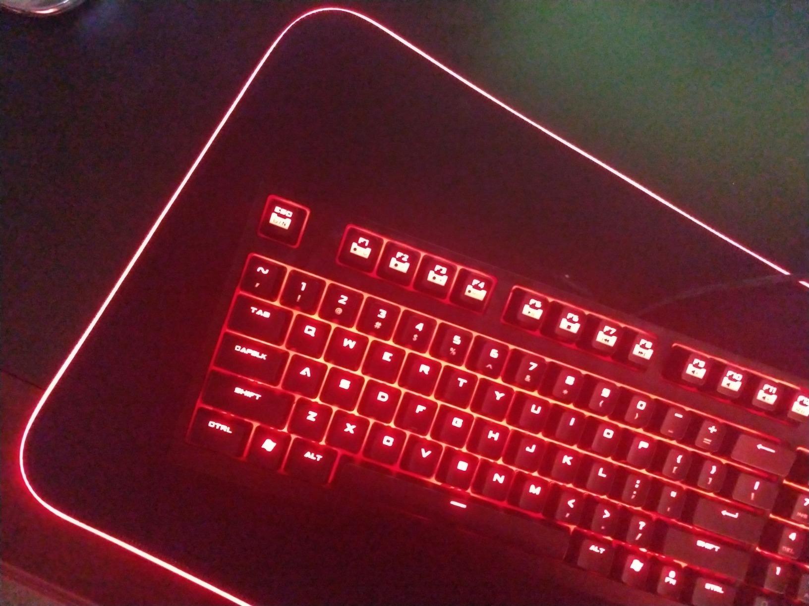 BladeHawks RGB Gaming Mouse Pad Extra Large Extended 31.5x12 Inch-Black | LED mouse pad with 14 lighting modes, covers keyboard & mouse, anti-slip rubber base, waterproof surface, USB powered customer photo 1