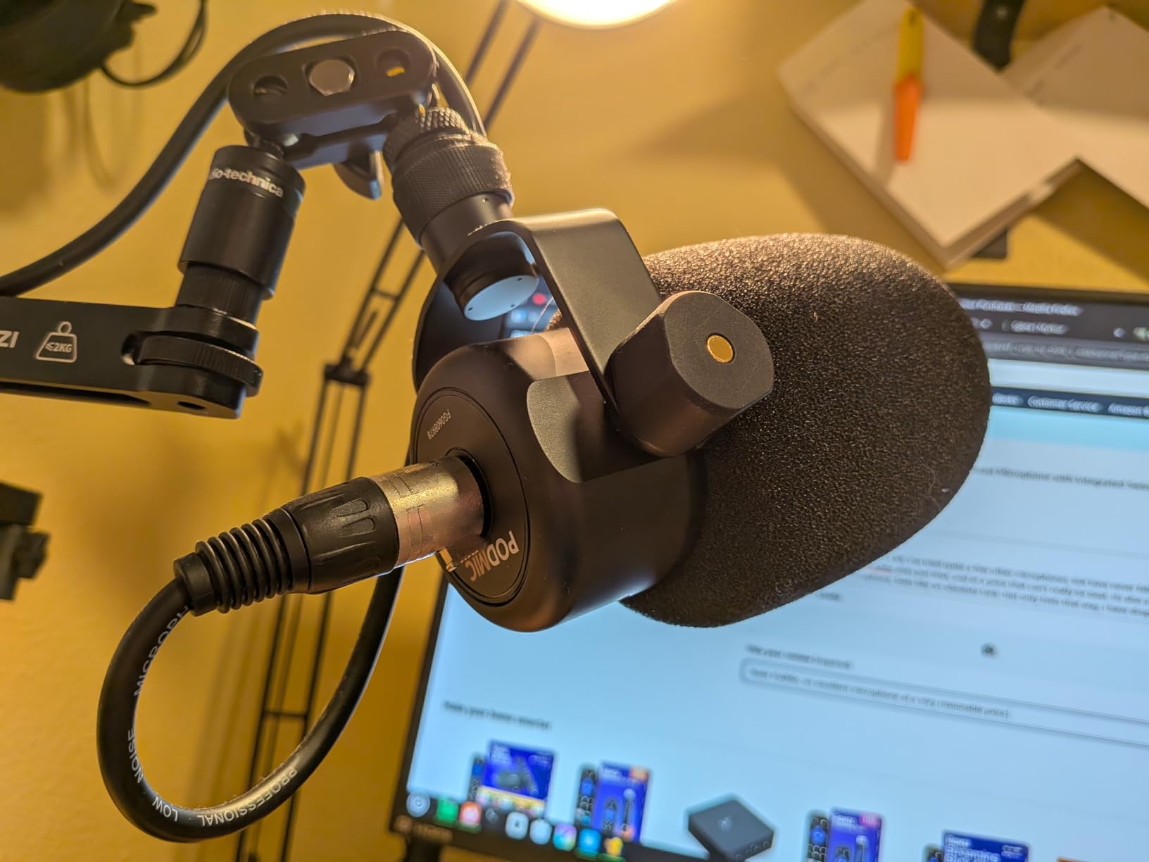 RØDE PodMic Cardioid Dynamic Broadcast Microphone - XLR Output, Requires Audio Interface (RØDECaster, AI-1, or similar). For USB Plug-and-Play, see PodMic USB. customer photo 2