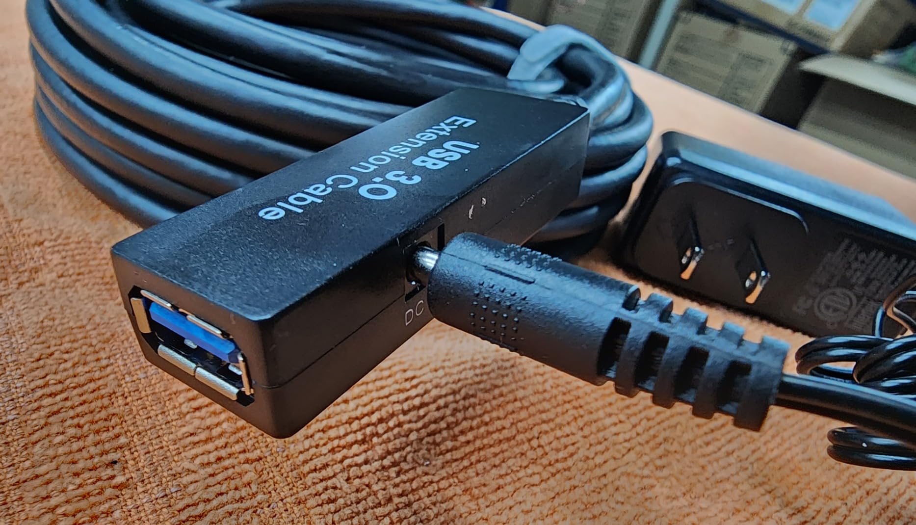 50FT USB 3.0 Extension Cable, Active Type A-Male to A-Female Extender Cord, 2 Signal Boosters, Compatible Oculus Quest 2/3 VR, Printer, Webcam, Xbox, PS4 and More customer photo 1