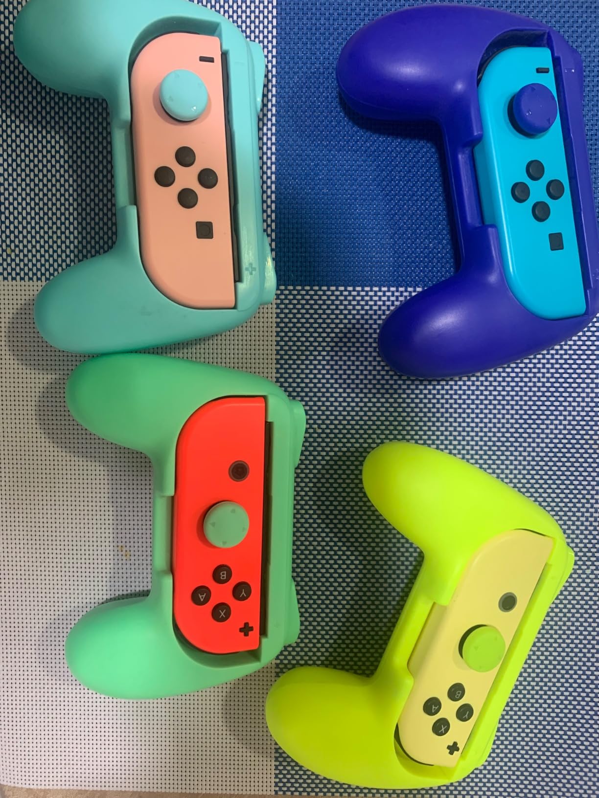 FASTSNAIL Switch Controller Grips for Nintendo Switch for JoyCons - 4 Packs | Wear-Resistant Switch Controllers Holder Handle Kit, Ergonomic Design, 12 Non-Slip Thumb Grip Caps for Joycon 1 Accessories customer photo 1