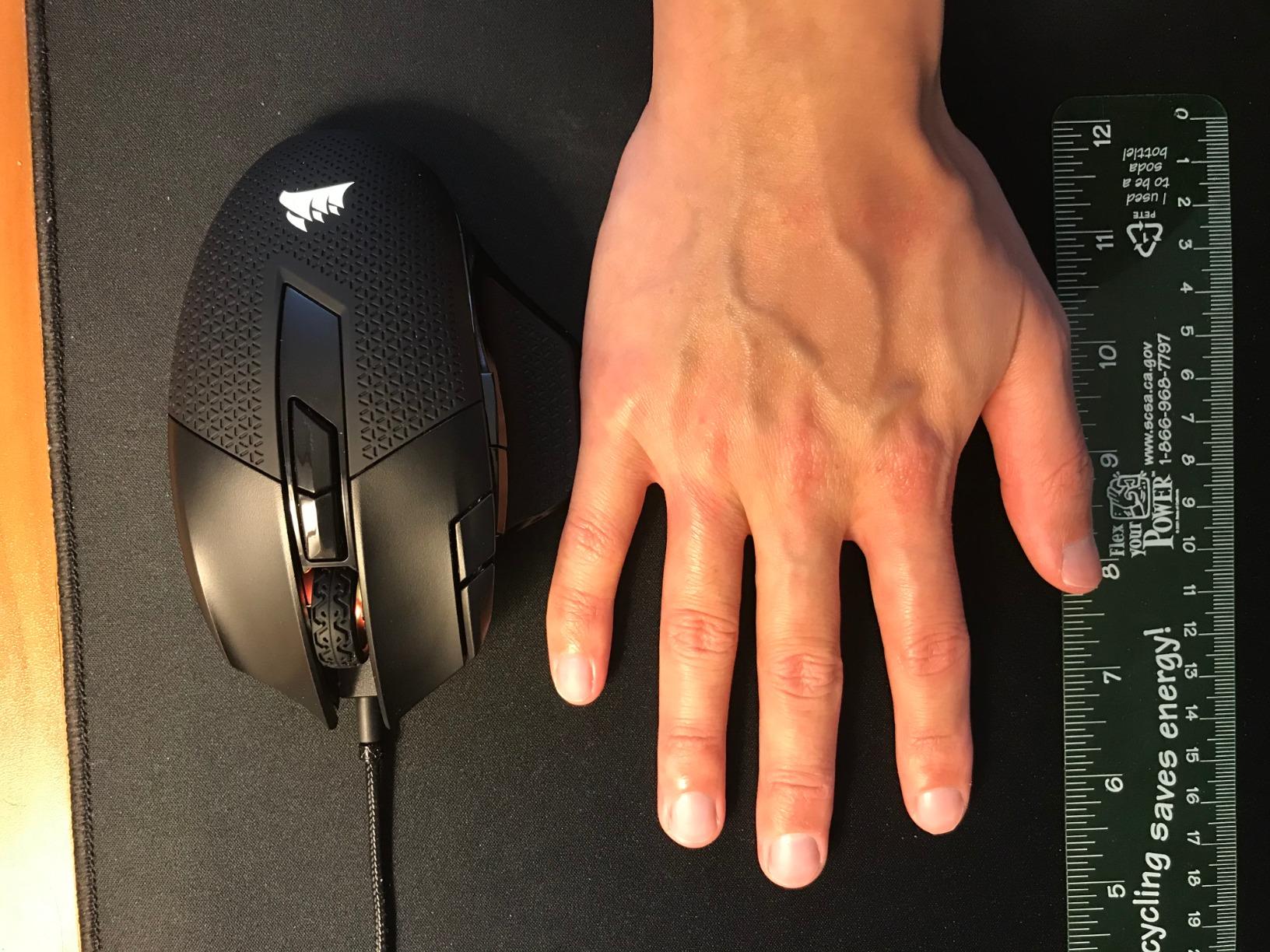 Corsair NIGHTSWORD RGB Gaming Mouse for FPS, MOBA - 18,000 DPI - 10 Programmable Buttons - Weight System - iCUE Compatible - Black customer photo 2