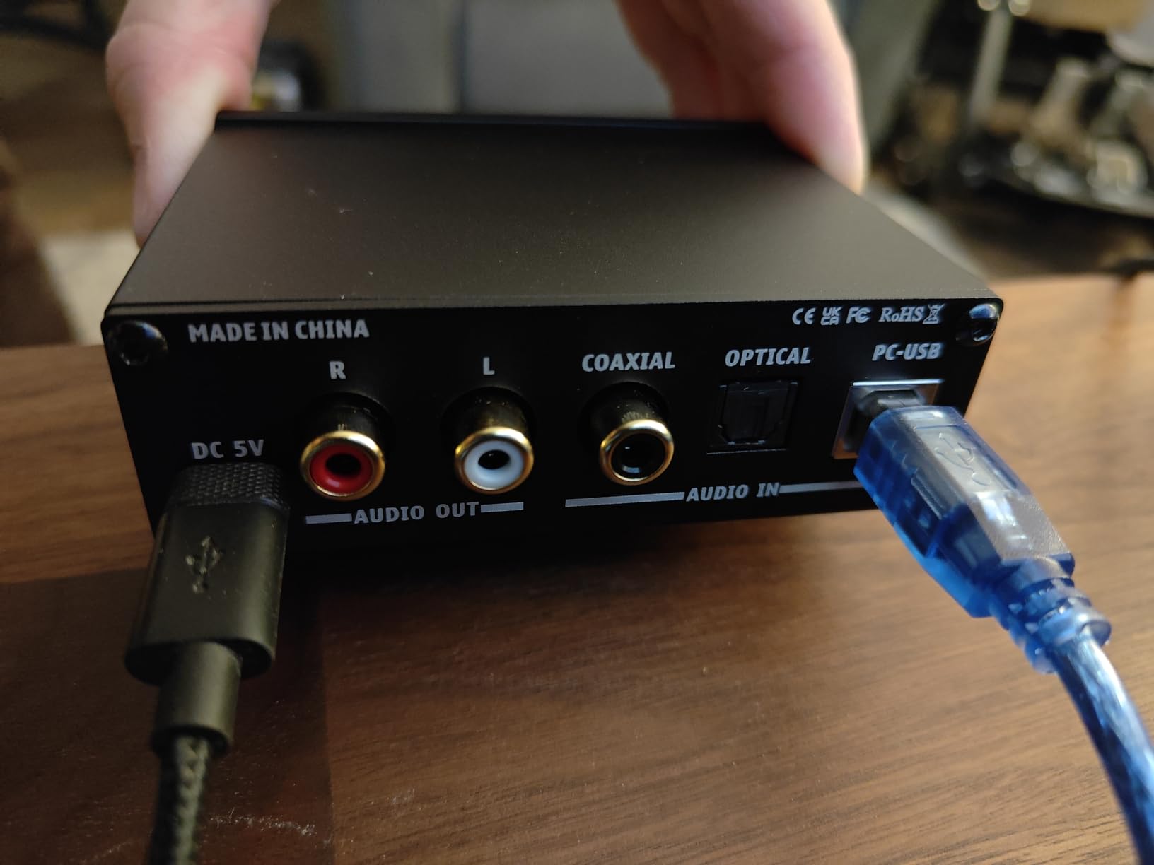 AIYIMA DAC-A2 Headphone Amplifier DAC with Bass Treble Controls PC-USB/Optical/Coaxial Inputs, RCA/3.5mm Headphone Ouput Digital to Analog Desktop Audio Converter DC 5V 24Bit 192kHz customer photo 2