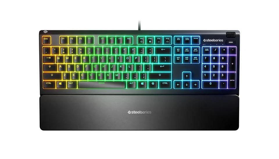 SteelSeries Apex 3 RGB Gaming Keyboard – 10-Zone RGB Illumination – IP32 Water Resistant – Premium Magnetic Wrist Rest (Whisper Quiet Gaming Switch) customer photo 1