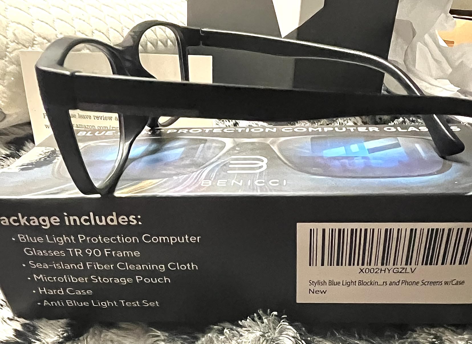 Benicci Stylish Blue Light Blocking Computer Glasses for Men and Women | Eases Digital Eye Strain and Headaches, Anti Glare Lens for Phone, Laptop and TV Screens, Gaming and Reading, with Case customer photo 1