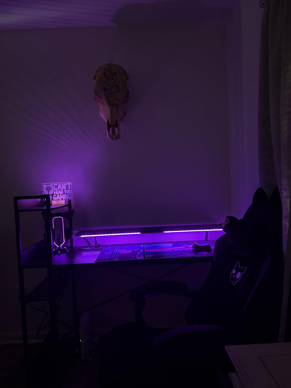 Gaming Headphone Stand RGB Headset Stand White with Mouse Bungee and USB Hub, Headset Holder for Desk - Gaming Accessories for PS5, Xbox, PC customer photo 2