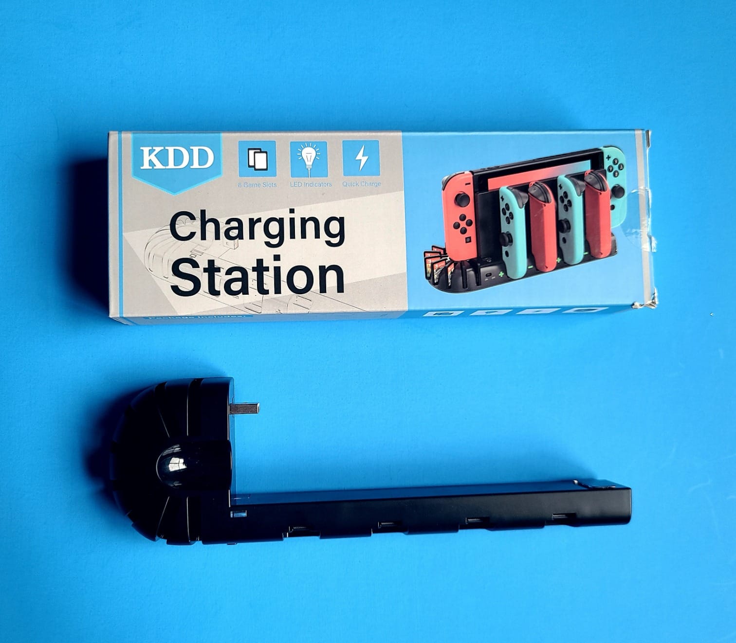 Switch Controller Charger Dock Station Compatible with Nintendo Switch Accessories & OLED Model Joycons, KDD Joycon Charging Dock Station with Upgraded 8 Game Storages, Game Accessories customer photo 2