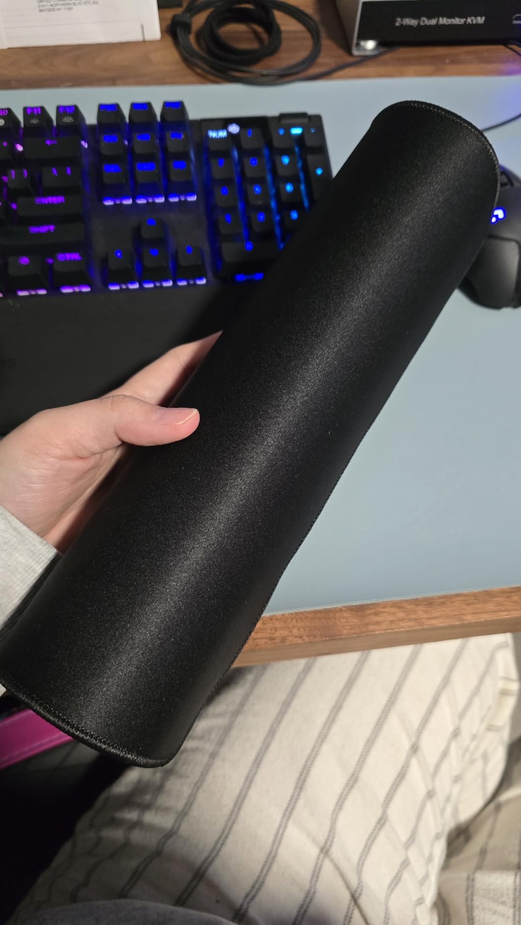 KTRIO RGB Large Gaming Mouse Pad, 31.5 x 11.8 in, RGB Black, XL customer photo 1