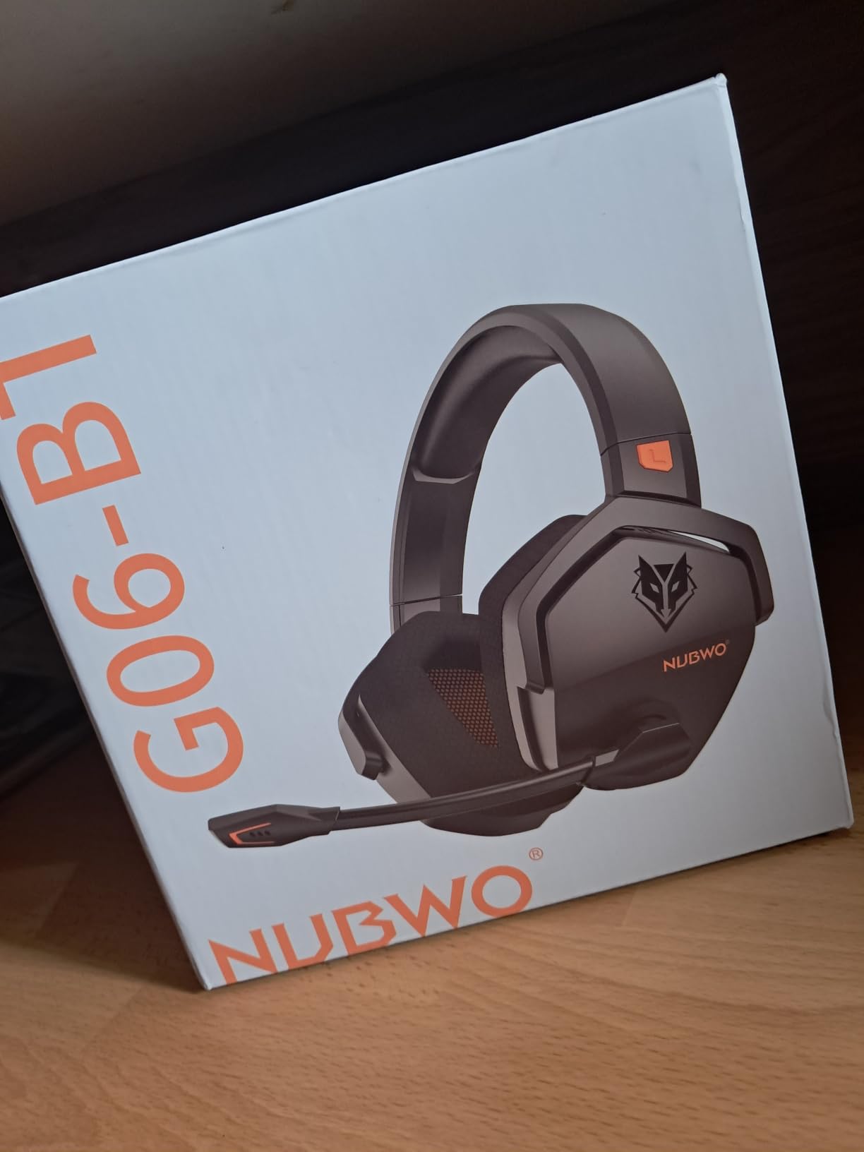 NUBWO Wireless Gaming Headset with Mic for Ps5 Ps4 PC, Zero Interference, 100-Hour Battery All-Day Play, 23ms Sync for Fortnite & Call of Duty/FPS Gamers, Triple Mode All Devices Compatible - Orange customer photo 2