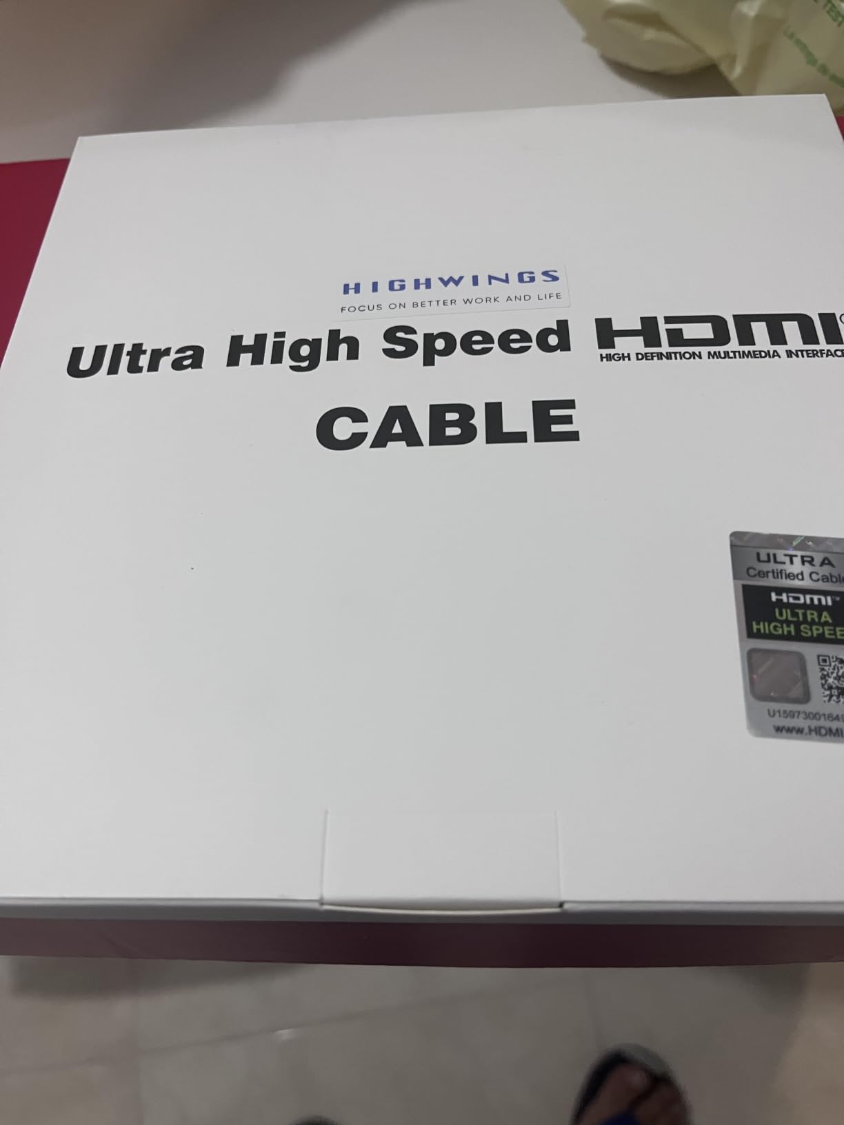 Highwings 8K HDMI Cable Long 2.1 30FT/9M, 48Gbps High Speed HDMI Braided | 4K@120Hz 8K@60Hz Dynamic HDR 10 eARC HDCP 2.2&2.3 Compatible for PS5, Blu-ray Player and Monitor customer photo 2