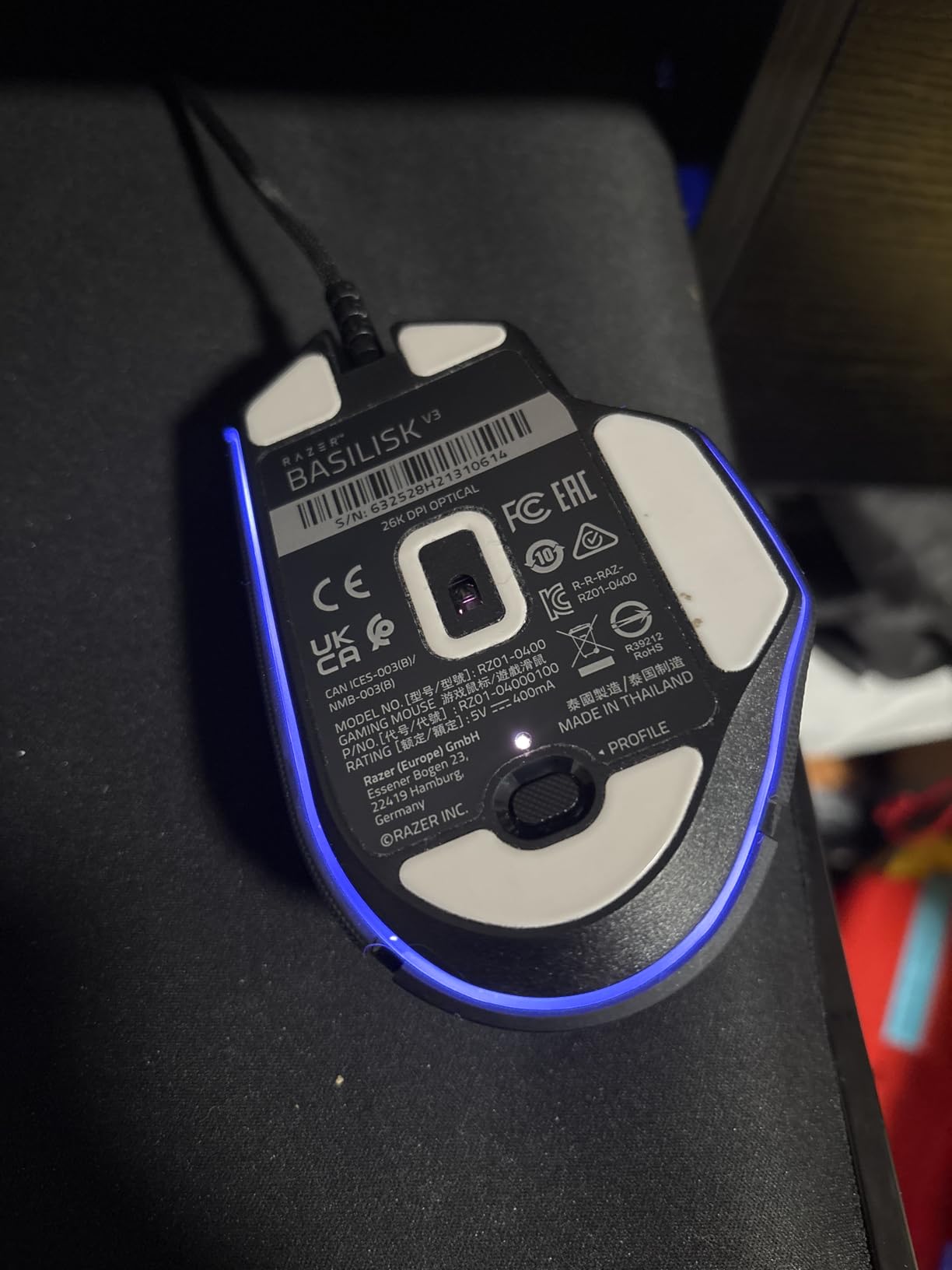 Razer Basilisk V3 Customizable Ergonomic Gaming Mouse: Fastest Gaming Mouse Switch - Chroma RGB Lighting - 26K DPI Optical Sensor - 11 Programmable Buttons - HyperScroll Tilt Wheel - Classic Black customer photo 2