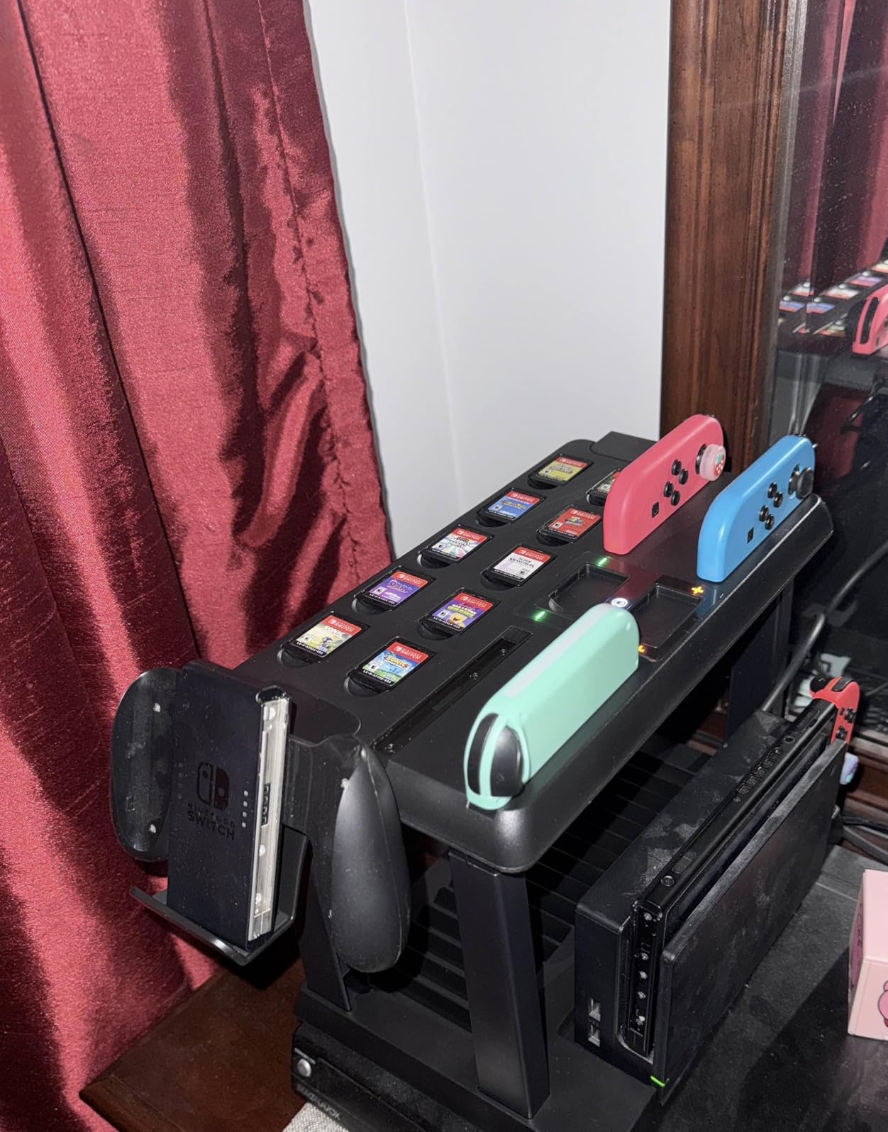 Switch Organizer Station with Controller Charger, Charging Dock for Nintendo Switch & OLED Joycons, Storage for Games, TV Dock, Pro Controller, Accessory Kits customer photo 1