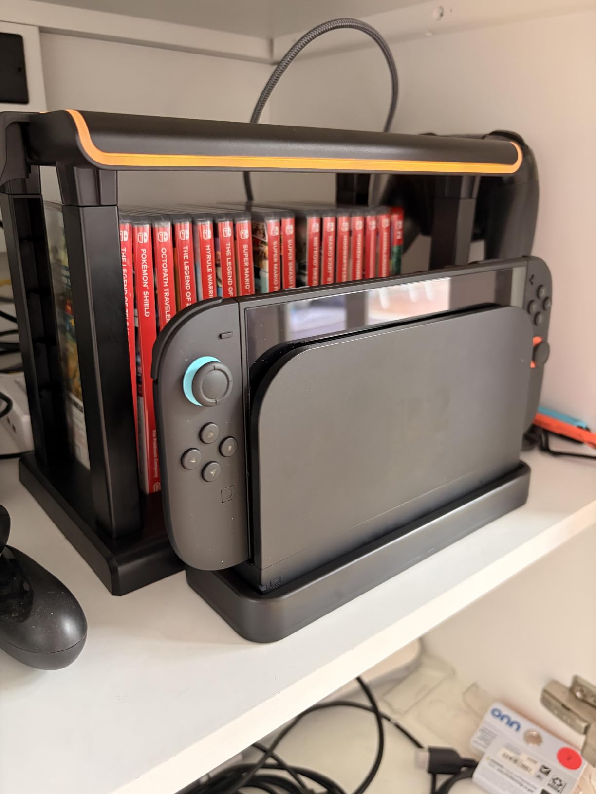 Switch Organizer Station with Controller Charger, Charging Dock for Nintendo Switch & OLED Joycons, Storage for Games, TV Dock, Pro Controller, Accessory Kits customer photo 2