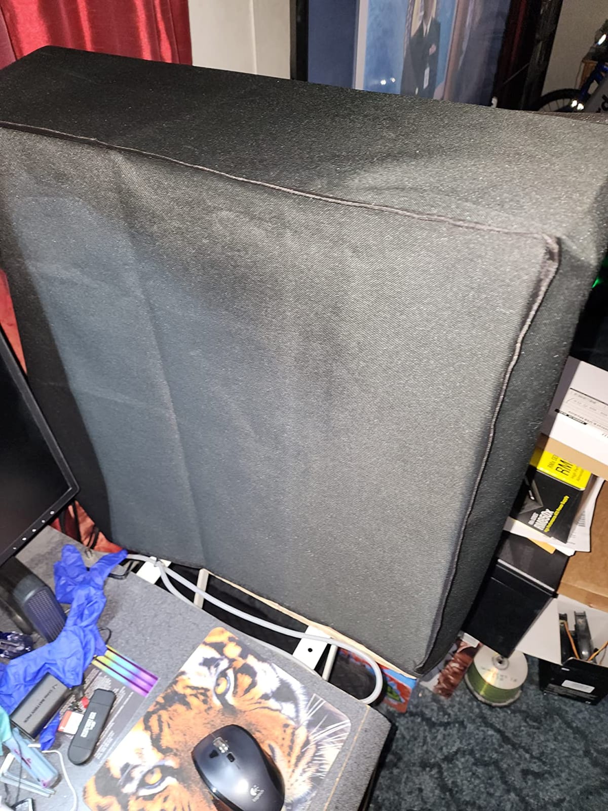 PC Computer CPU Dust Cover, Mid-Tower Case Protector, Host Dust Waterproof Cover (10.6W x 20.5H x 24.5D Inch) customer photo 2
