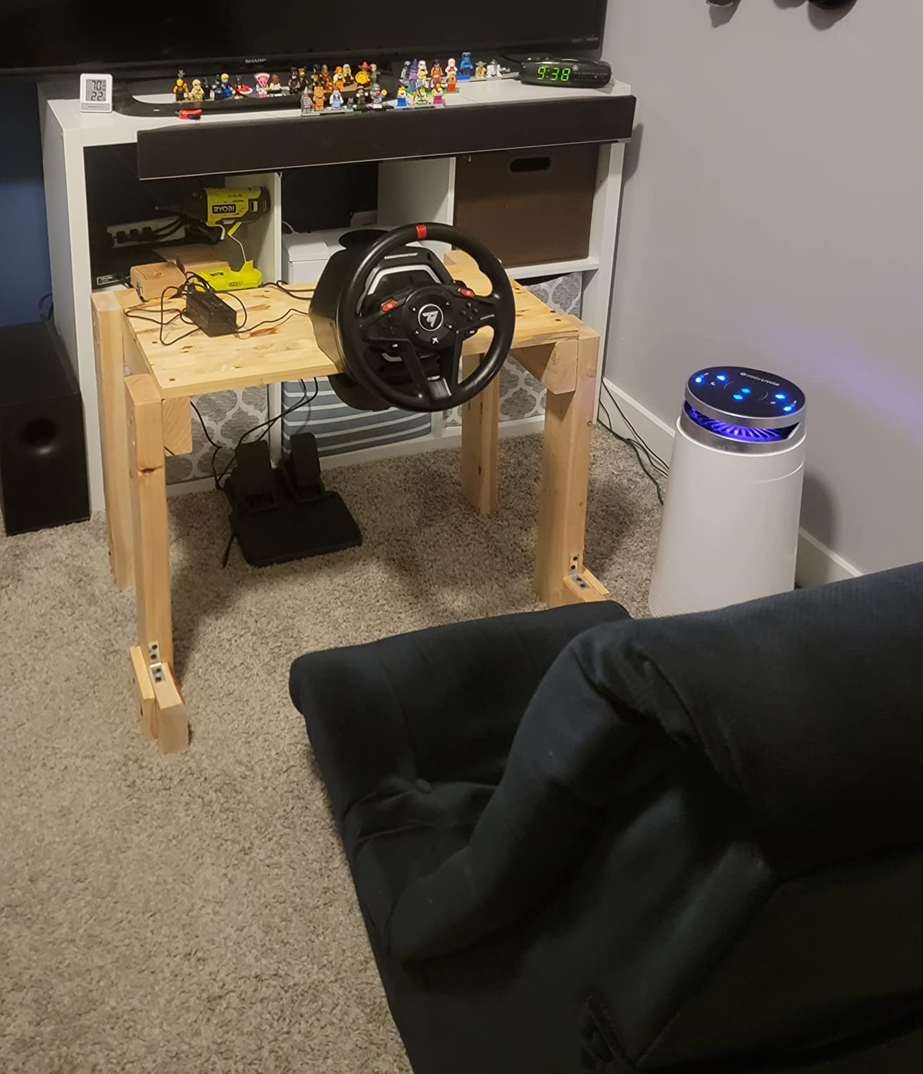 Thrustmaster T128 P Force Feedback Racing Wheel & Pedal Set - PS5 & PC | For entry-level Simracing, Officially licensed by PlayStation, Mag-Shift paddle shifters, Hybrid drive, easily mountable customer photo 2