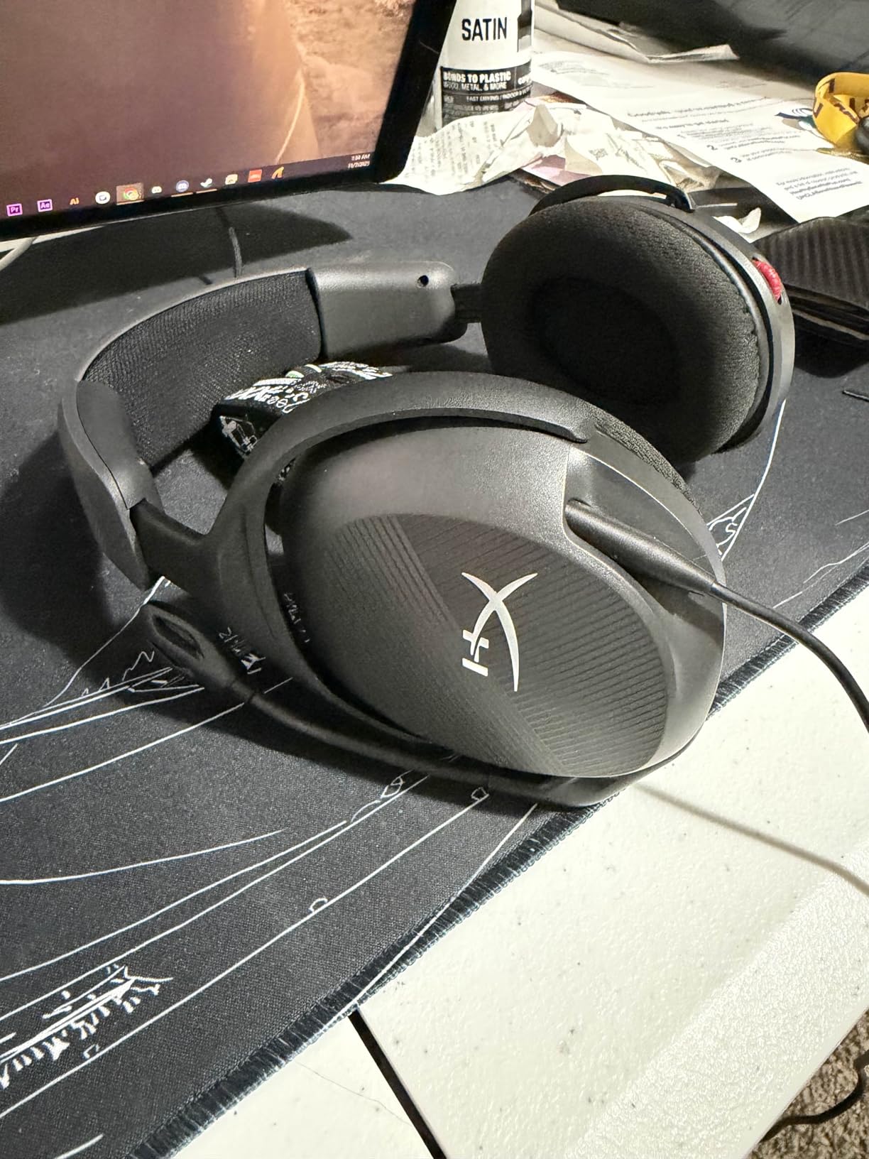 Cloud Stinger 2 - Gaming Headset, DTS Headphone:X Spatial Audio, Lightweight Over-Ear Headset with mic, Swivel-to-Mute Function, 50mm Drivers, PC Compatible, Black customer photo 2