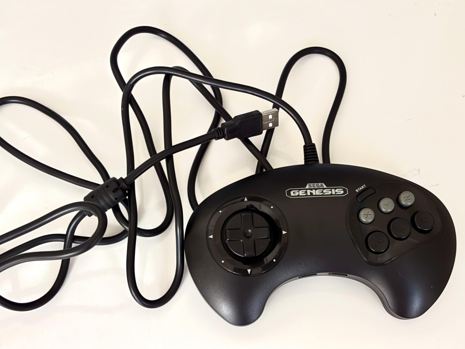 Retro-Bit BIG6 USB 8-Button Arcade Controller Pad for Sega Genesis Mini, Switch, PC, Mac, Steam, RetroPie, Raspberry Pi - USB Port - Black customer photo 1