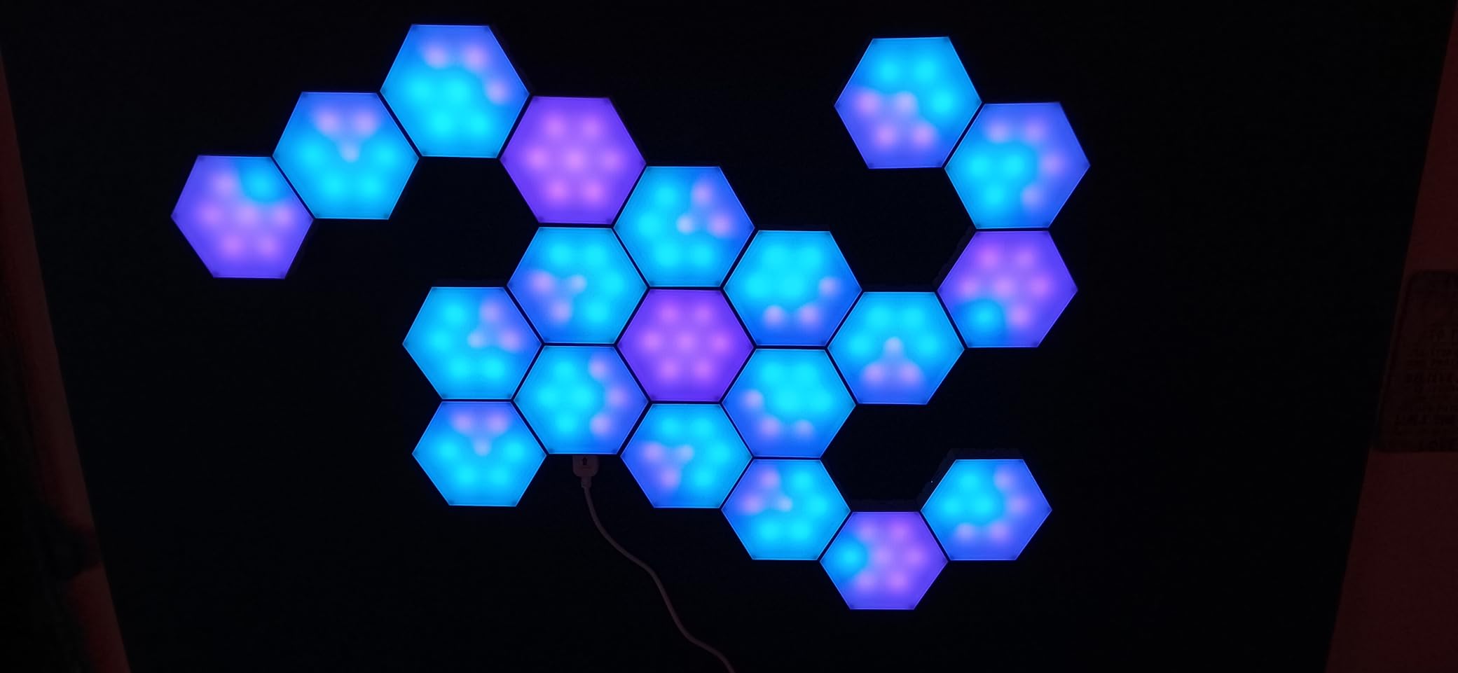 OJQ 8 Pack Hexagon Lights Wall RGB Panel Hexagonal Gaming Led Lights customer photo 1