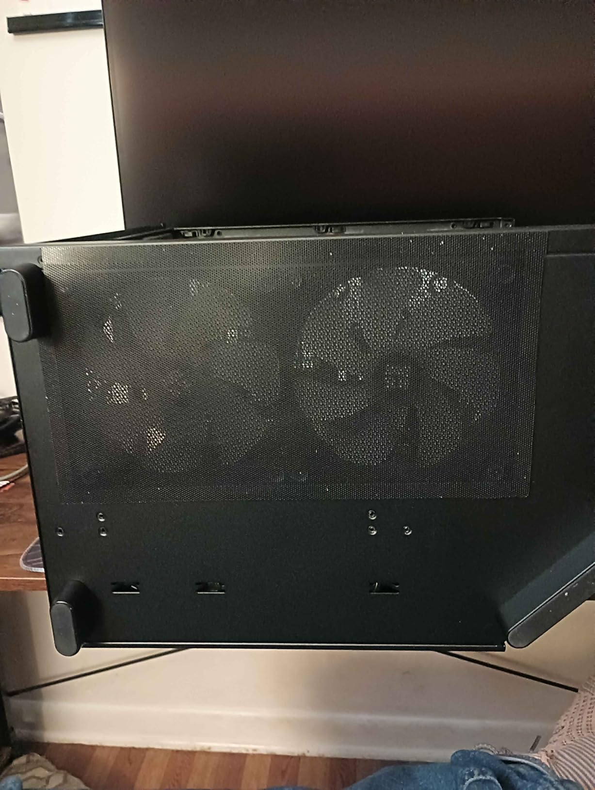 MoKo 400x300mm DIY PC Case Dust Mesh Fan Filter, 1mm Hole, 2 PCS, Black, Magnetic Frame, Cut-to-size customer photo 2