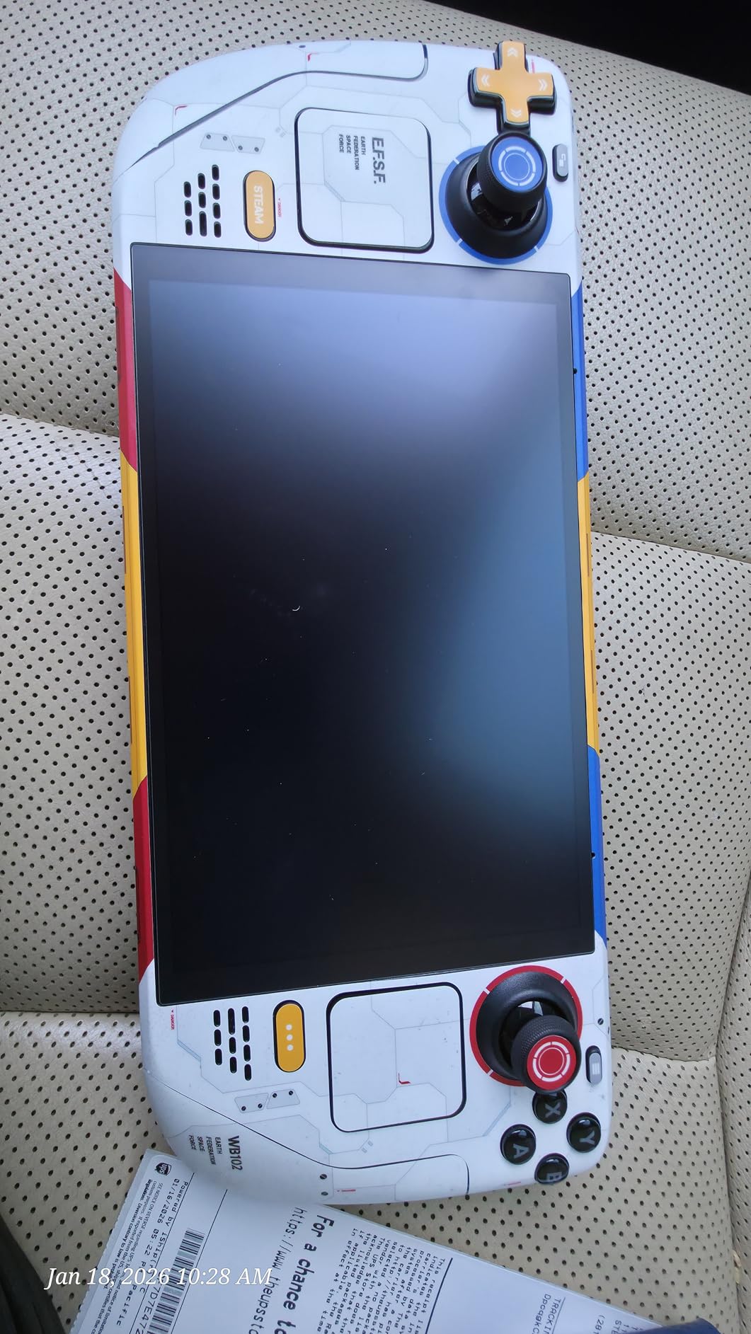 Steam Deck Skin, Gundam Edition, Full Wrapping Matte Vinyl Skin for Steam Deck (Designed by POP SKIN), Compatible with Both Steam Deck LCD Version and OLED Version. customer photo 1