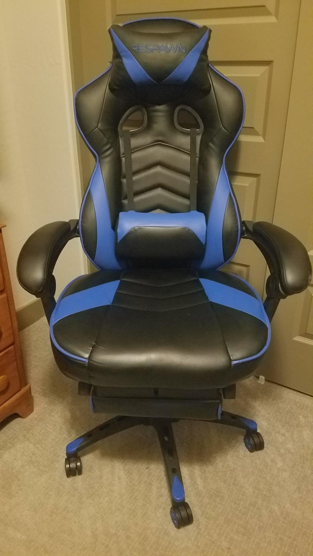 RESPAWN SPIRE Ergonomic Office Chair with Lumbar Support, Mesh, Flip Arms - Cooling gel seat, flip-back arms, headrest, and breathable mesh keep you comfortable for work, gaming and long desk sessions customer photo 2