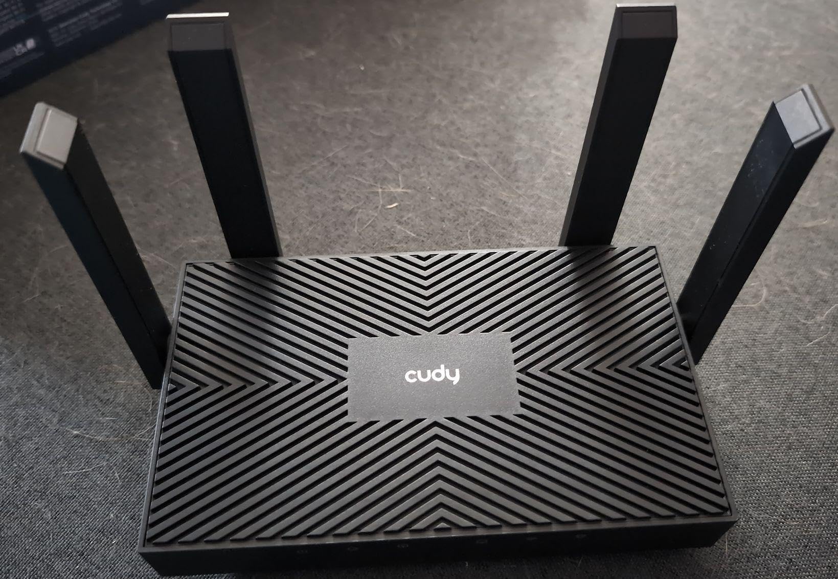 Cudy AX3000 Gigabit Mesh Wi-Fi 6 Router, 4X GbE, 160MHz, VPN Full, WR3000 | 2402+574 Mbps wifi 6, 4x GbE, 4 antennas, 1.2 GHz Dual-Core, WG/OVPN/IPsec VPN, 1400 sq ft, 70 devices, Cable Incl customer photo 1