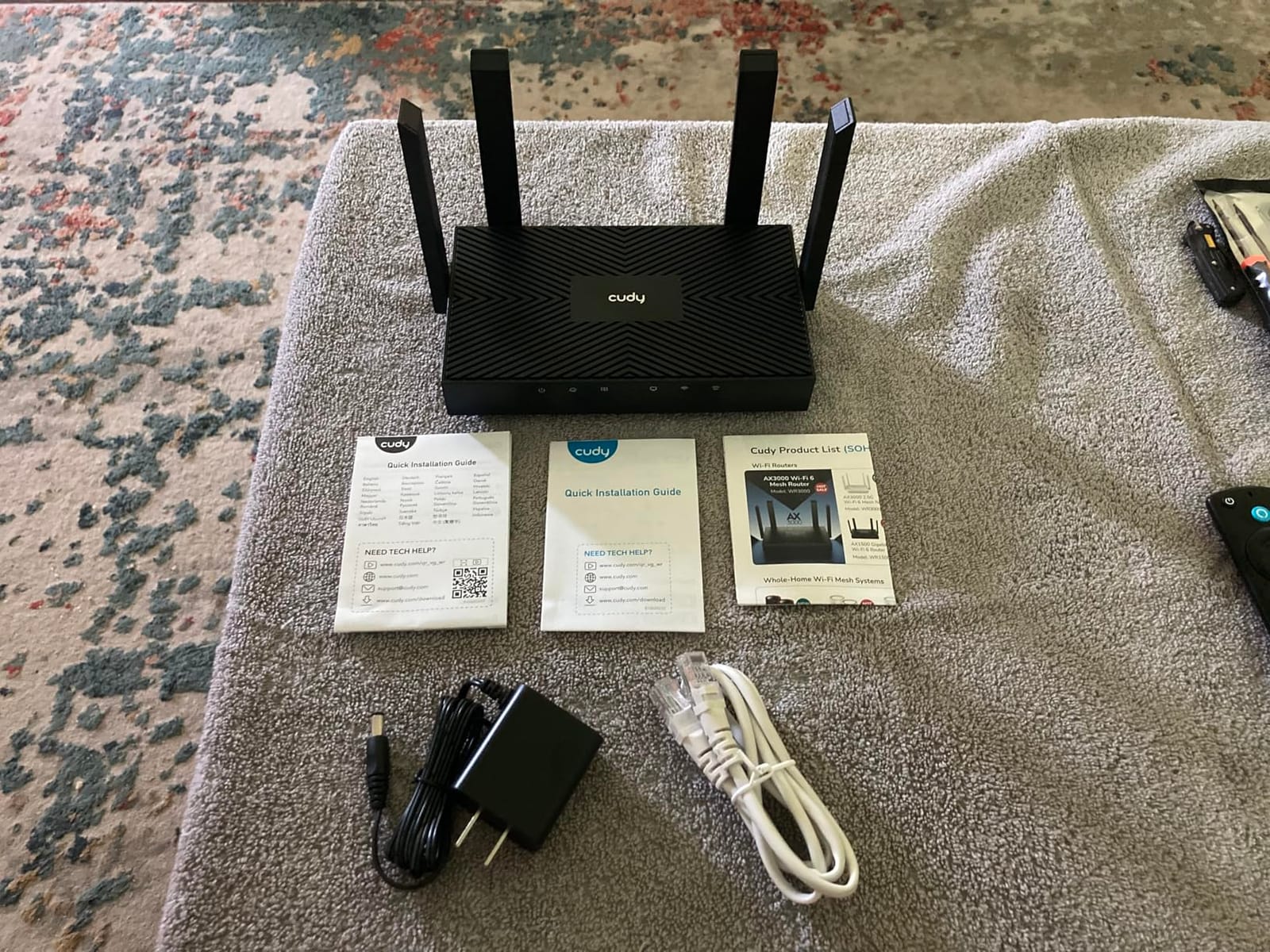 Cudy AX3000 Gigabit Mesh Wi-Fi 6 Router, 4X GbE, 160MHz, VPN Full, WR3000 | 2402+574 Mbps wifi 6, 4x GbE, 4 antennas, 1.2 GHz Dual-Core, WG/OVPN/IPsec VPN, 1400 sq ft, 70 devices, Cable Incl customer photo 2