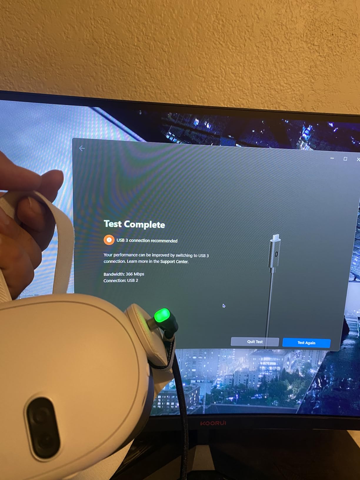 INIU VR Link Cable with Separate Charging Port, 16FT High Speed Data Transfer & Charging Cable, USB to USB C Charger Cord for Virtual Reality Headset, Meta Oculus Quest 3s 3 2 Pro, Pico 4 Steam PC VR customer photo 1
