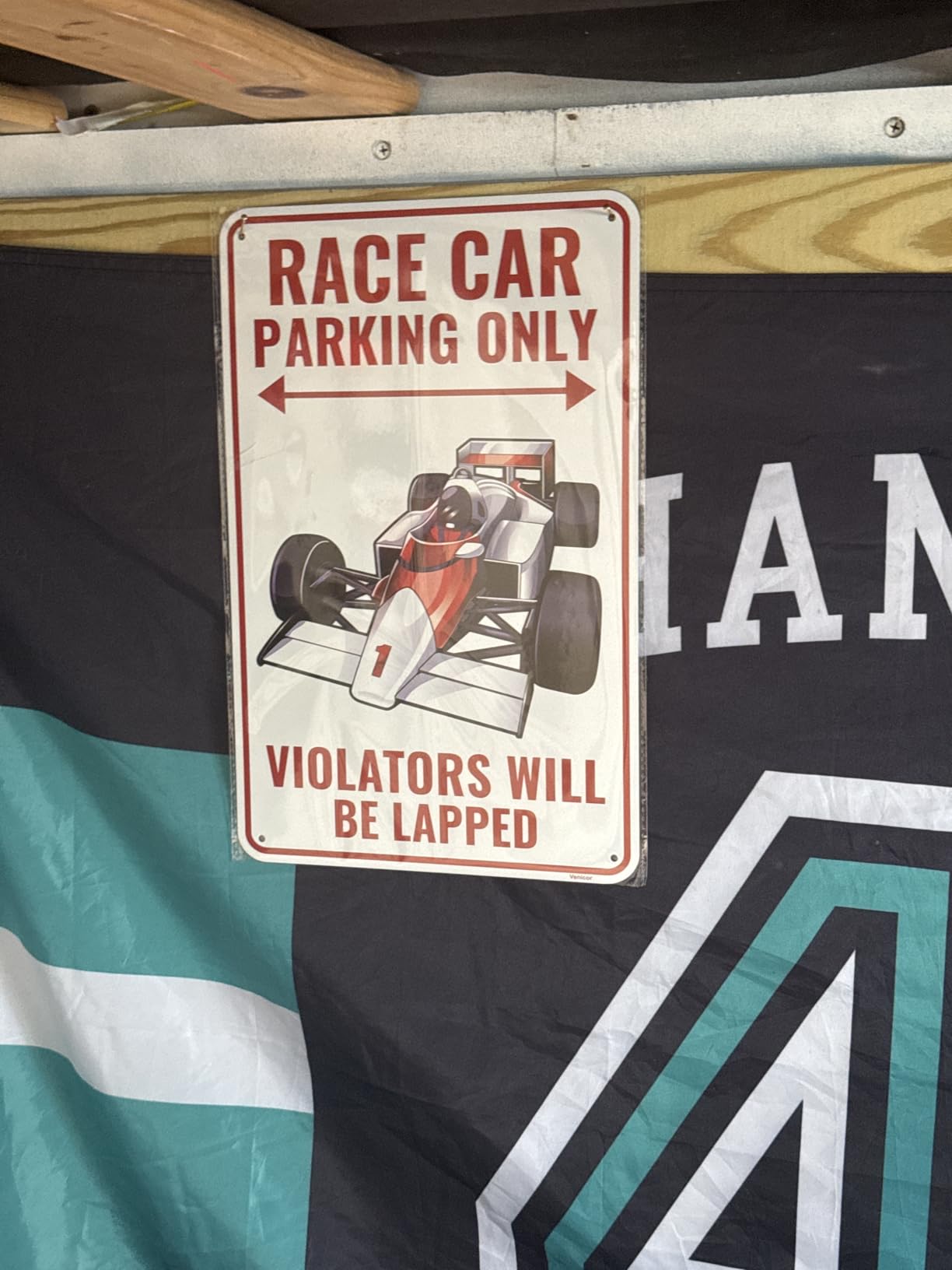 Venicor Race Car Formula 1 Sign - 9 x 14 Inches - Aluminum - F1 Racecar Racing Room Decor for Boys Gifts Decorations Stickers Track Poster customer photo 2
