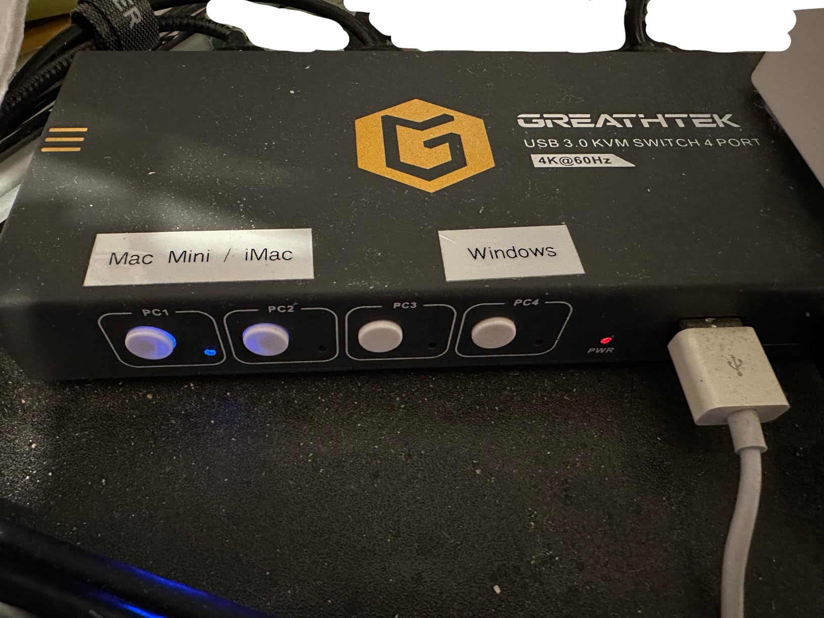 USB3.0 KVM Switch HDMI 4K@60Hz for 4 Computers Share 1 Monitor, KVM Switch 4 Port customer photo 1