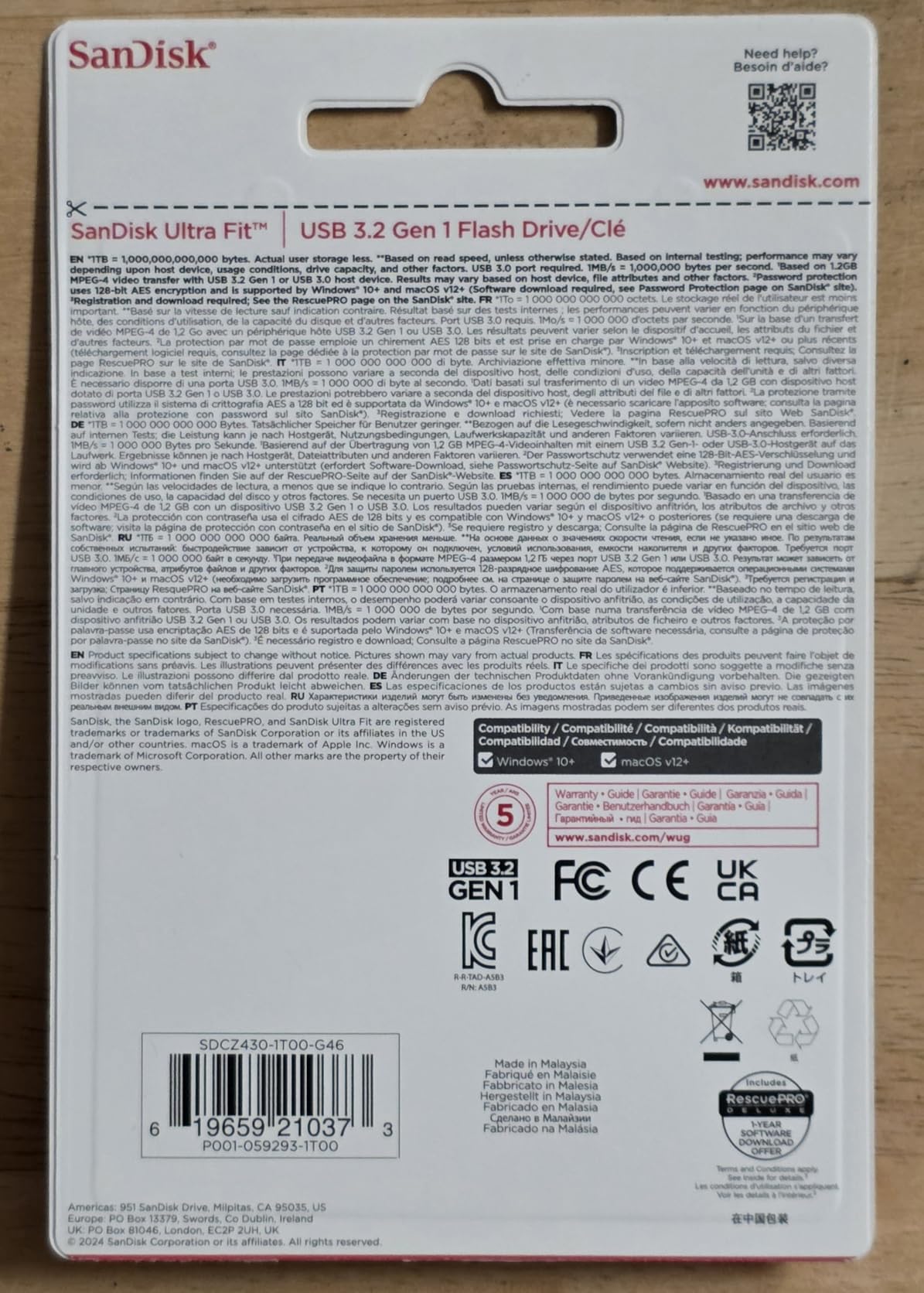SANDISK 512GB Ultra Fit USB 3.2 Gen 1 Flash Drive - Up to 400MB/s, Plug-and-Stay Design - SDCZ430-512G-GAM46 customer photo 1