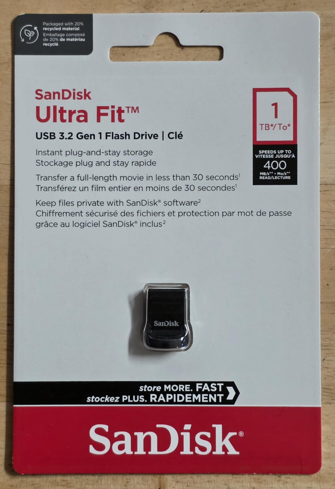 SANDISK 512GB Ultra Fit USB 3.2 Gen 1 Flash Drive - Up to 400MB/s, Plug-and-Stay Design - SDCZ430-512G-GAM46 customer photo 2