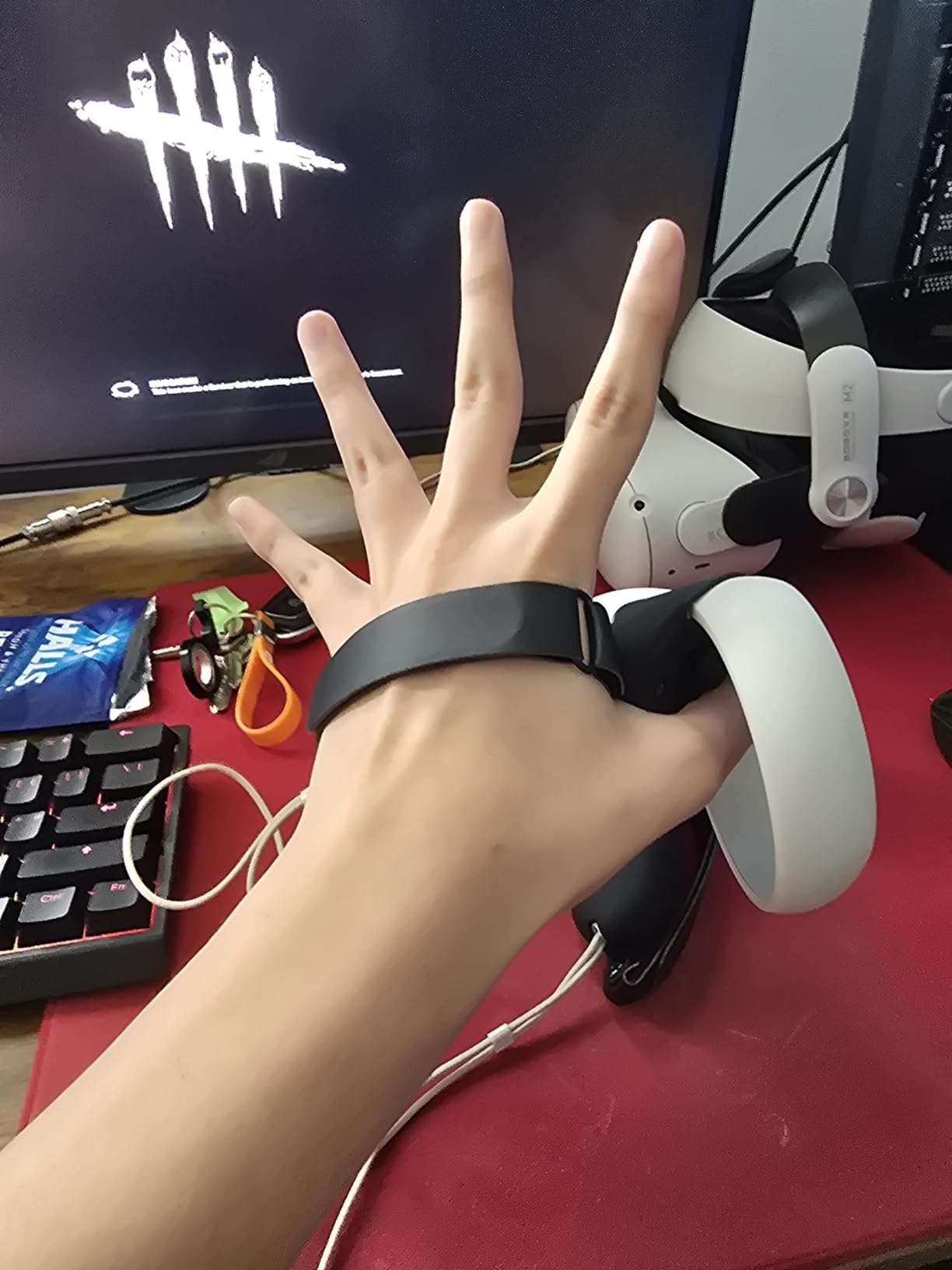AMZDM Controller Grip for Oculus Quest 2 Accessories Grips Cover for VR Touch Controllers Covers Protector with Non-Slip Thumb Grips customer photo 1