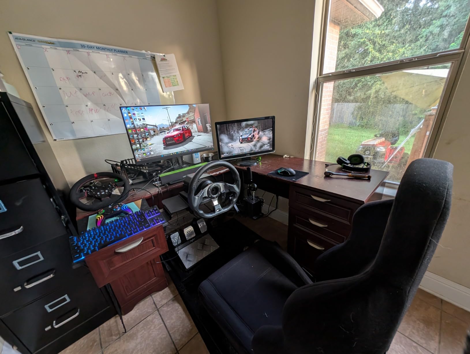 Marada Racing Simulator Cockpit Seat with Black Seat Adjustable Portable | Sim Gaming Frame Stand Real Driving & Flying Simulation Split Cockpit customer photo 1