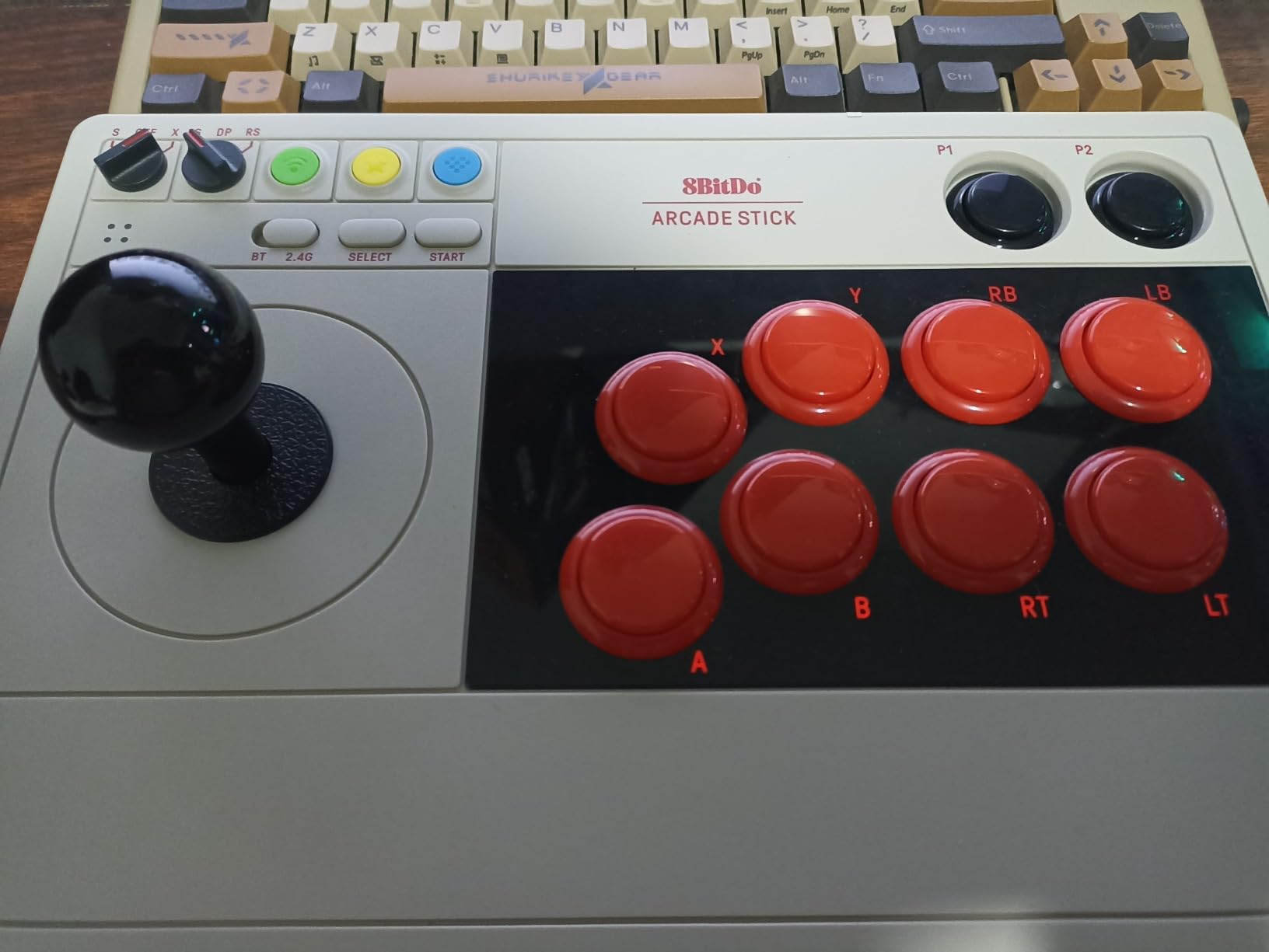 8Bitdo Retro Arcade Fight Stick 8 Way Joystick with 2 Dedicated Macro Buttons and Turbo Function for Switch/Switch 2 and PC Windows, Support Bluetooth, 2.4G Wireless and Wired USB-C Cable Connection customer photo 1